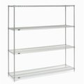 Nexel Chrome Wire Shelving, 60W x 21D x 63H 21606C